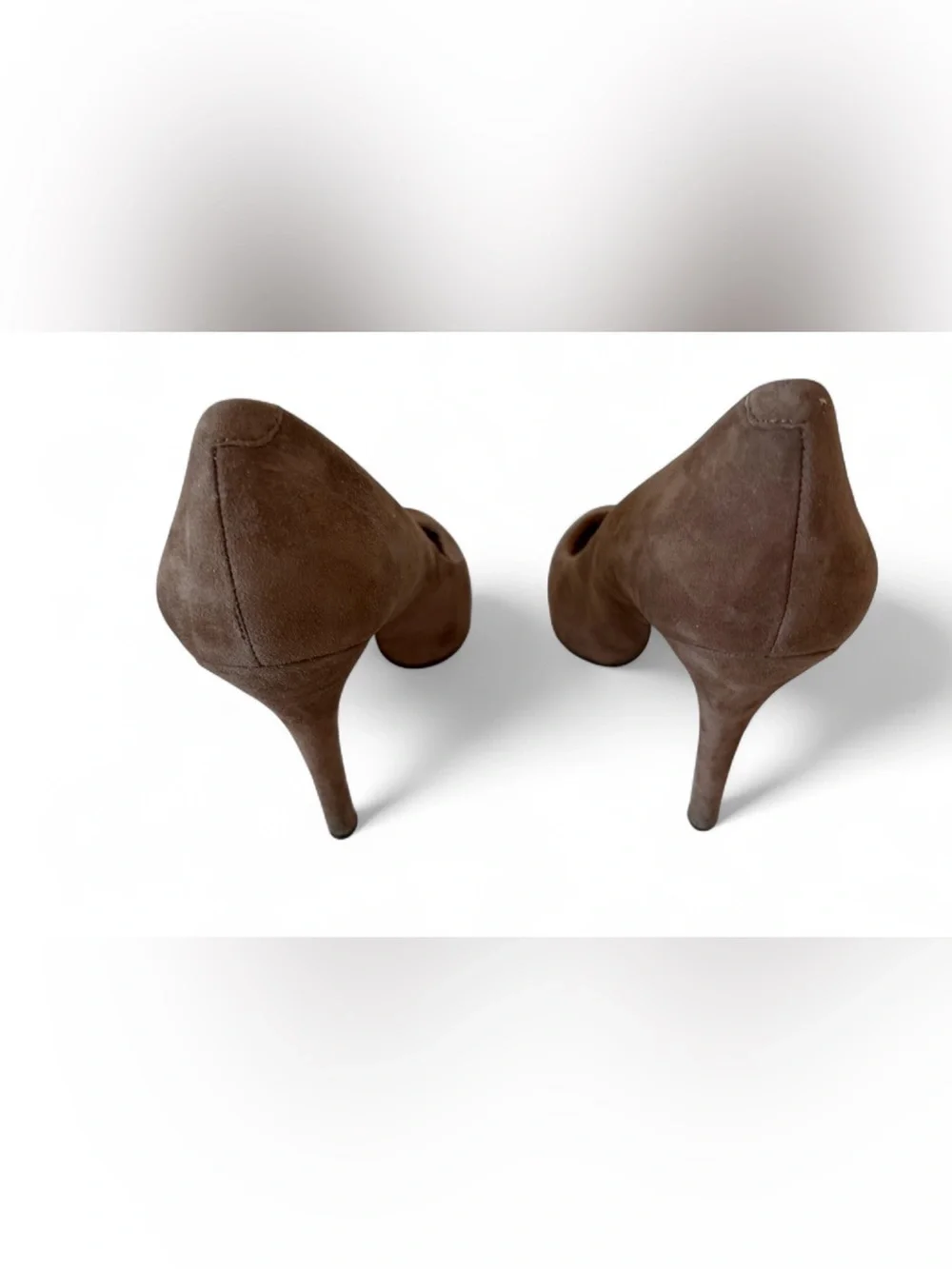 J.Crew Taupe Suede Stiletto Almond Toe Heels Size 6
